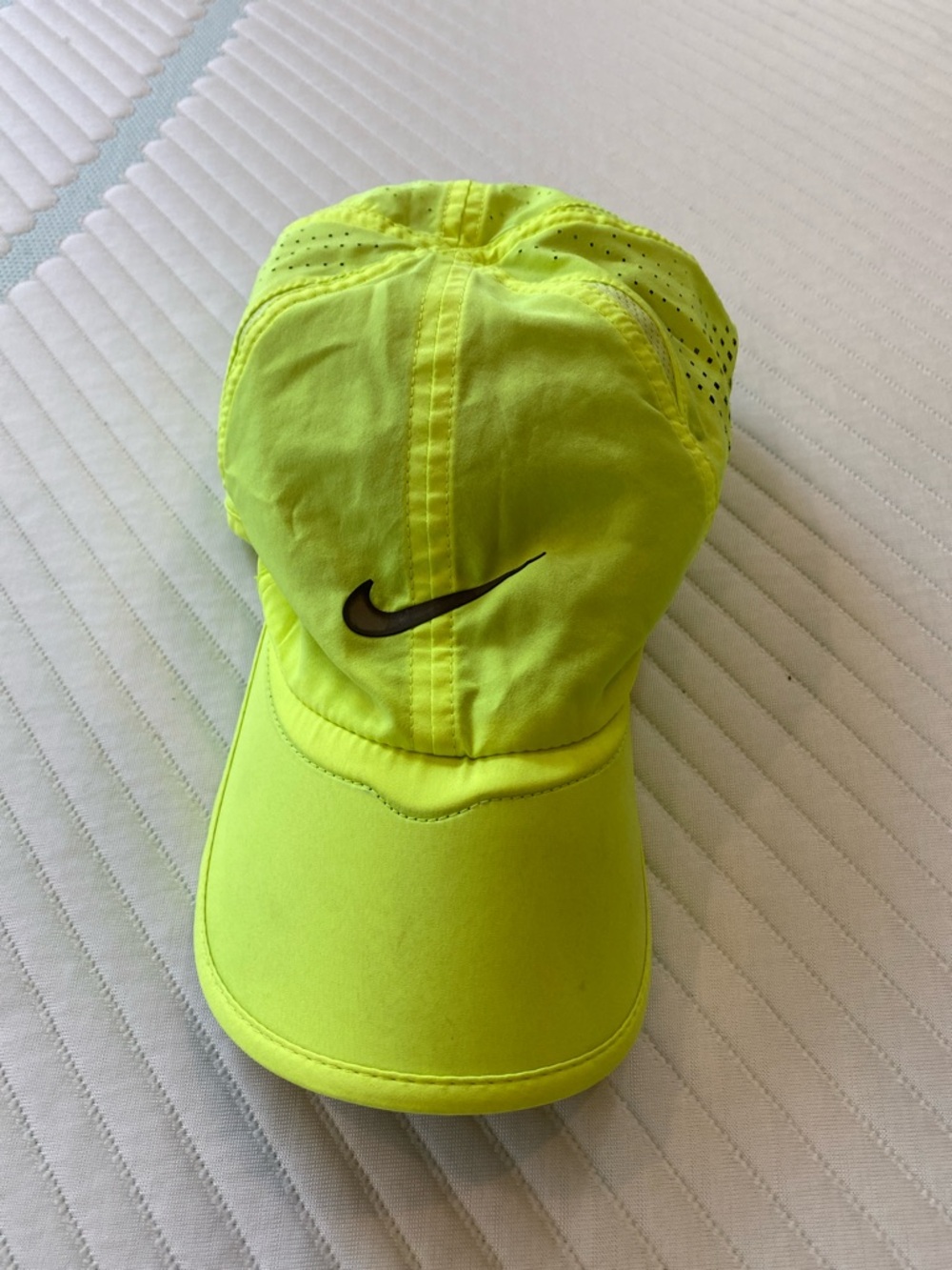 Nike Neon Yellow Performance Running Cap with Black Swoosh